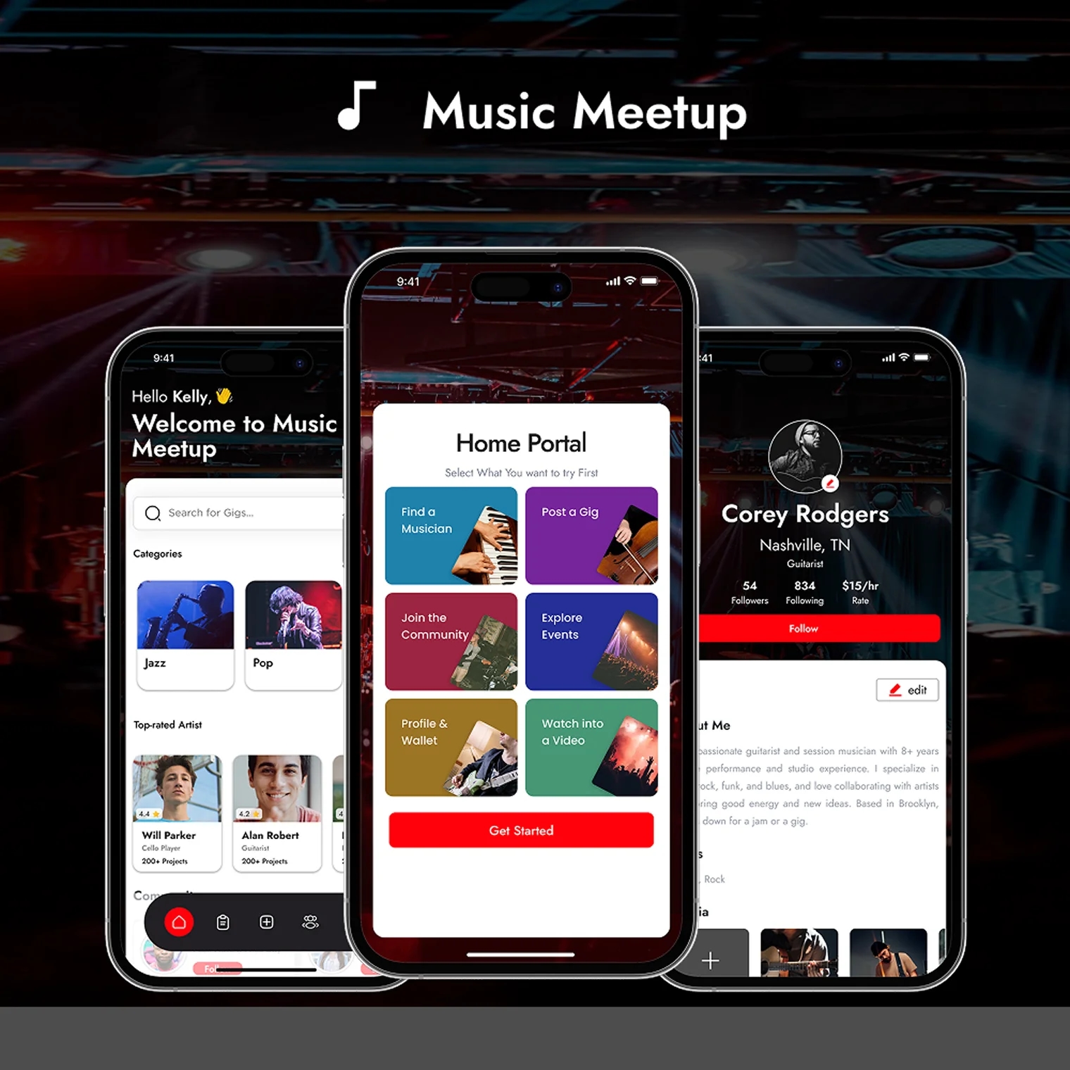 Music Meetup hero visual