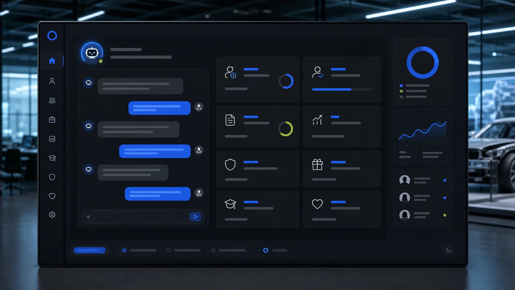 FORVIA AI-powered HR dashboard and chatbot interface