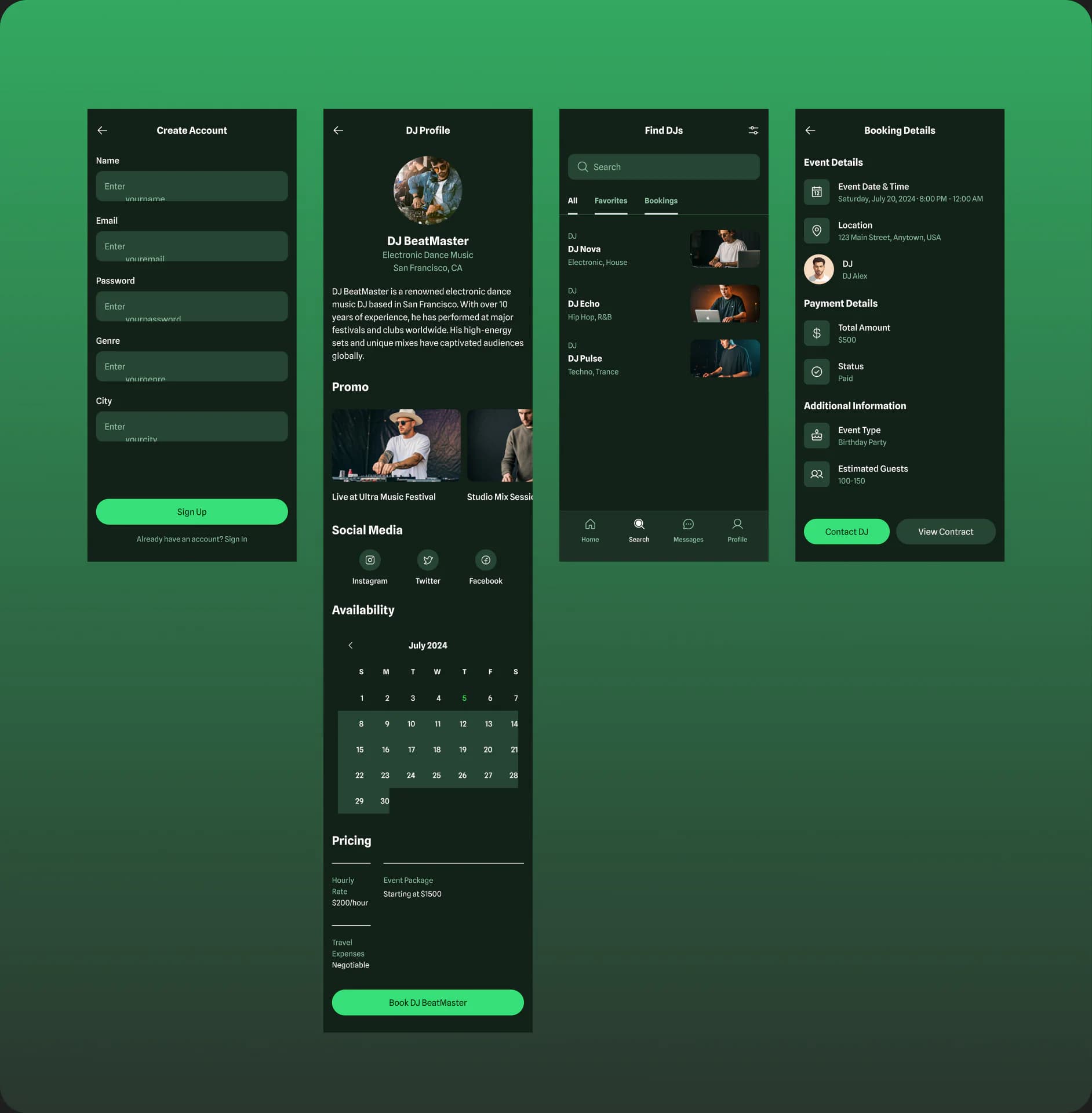 Music Meetup case study preview