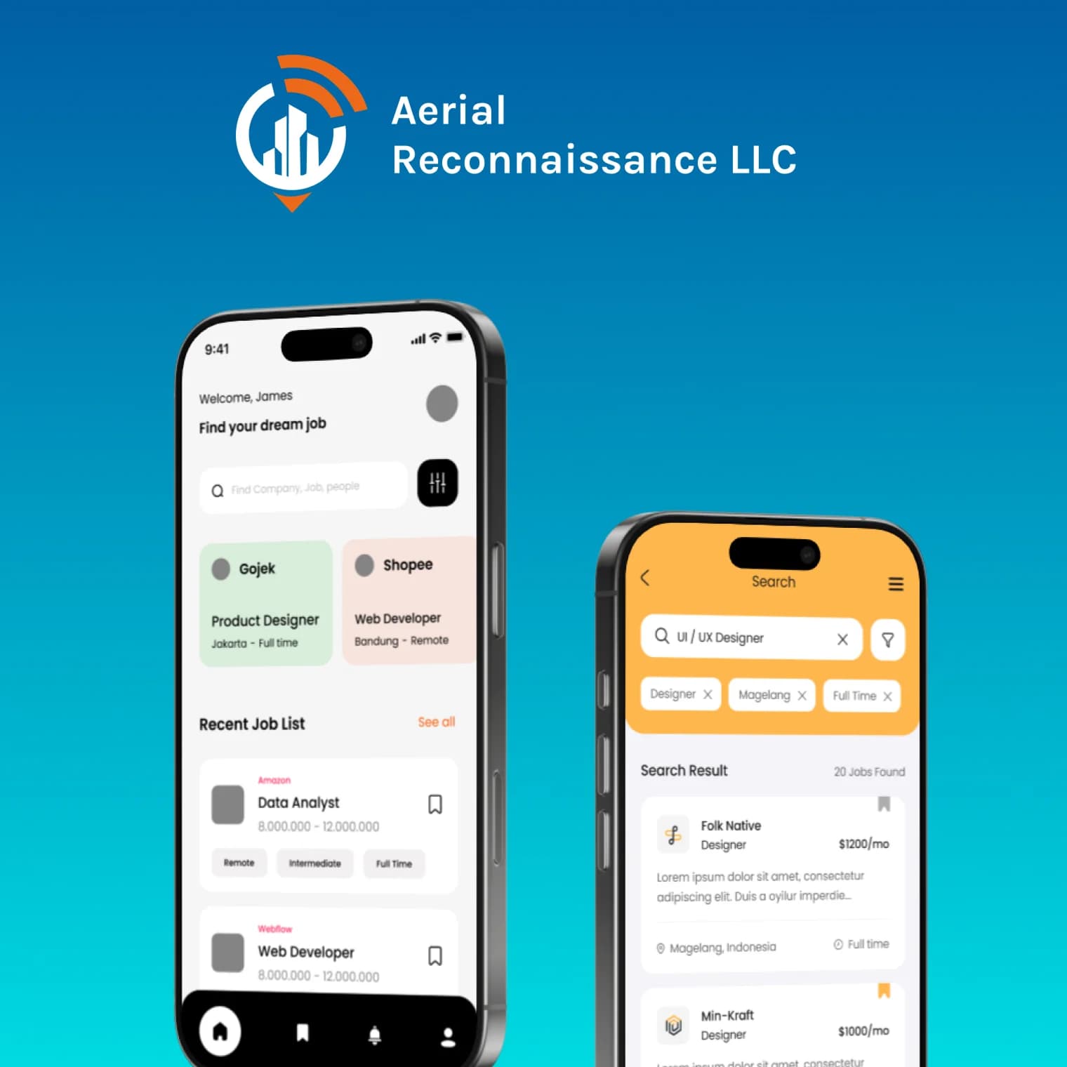 Aerial product preview