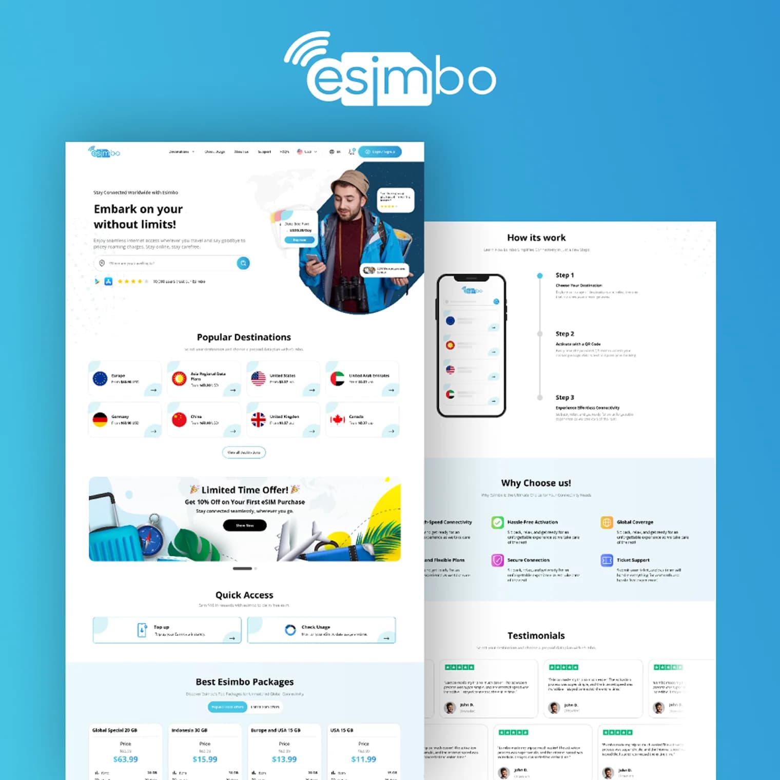 Esimbo website preview