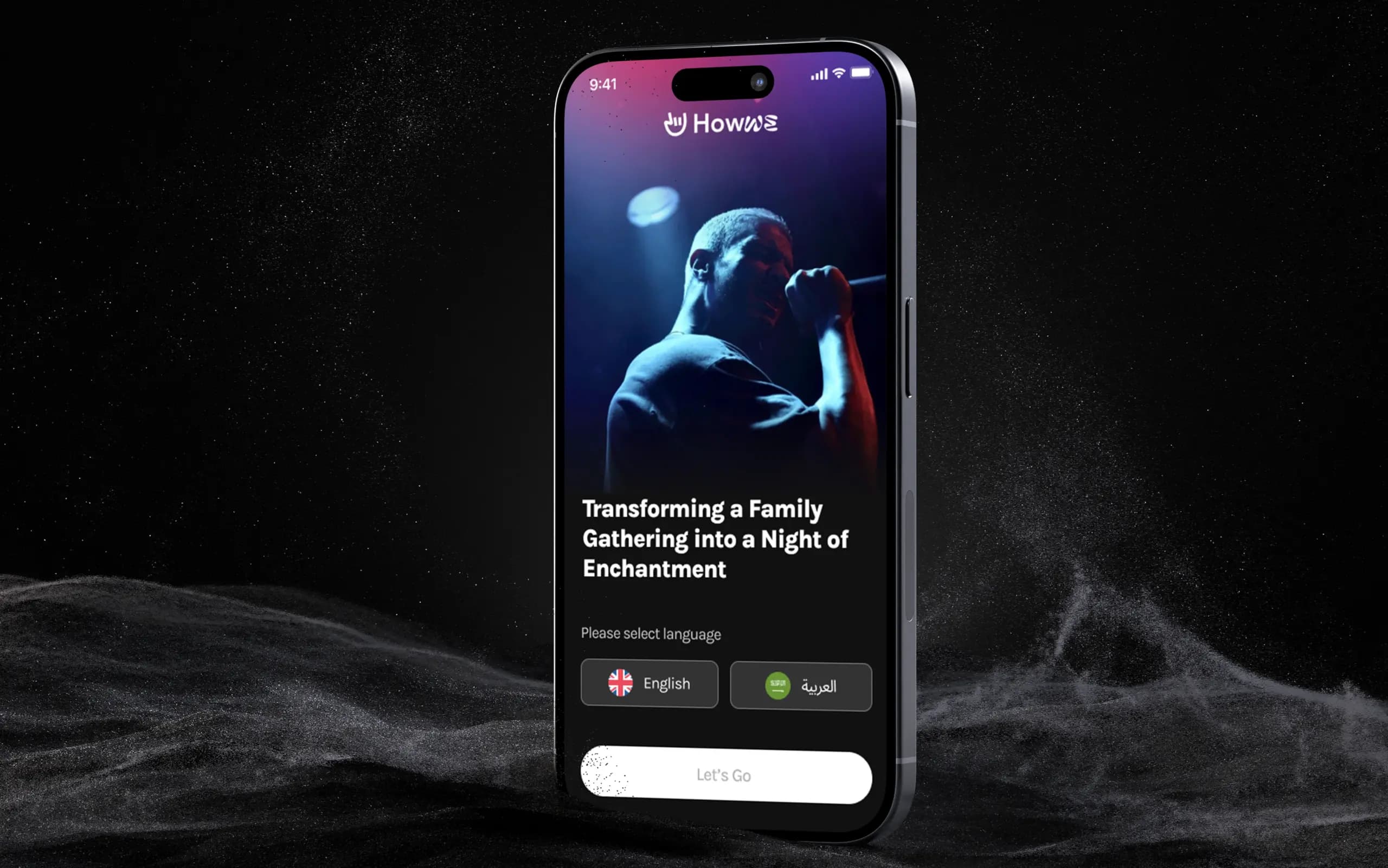 Howwe mobile app second fold visual Howwe mobile app second fold visual