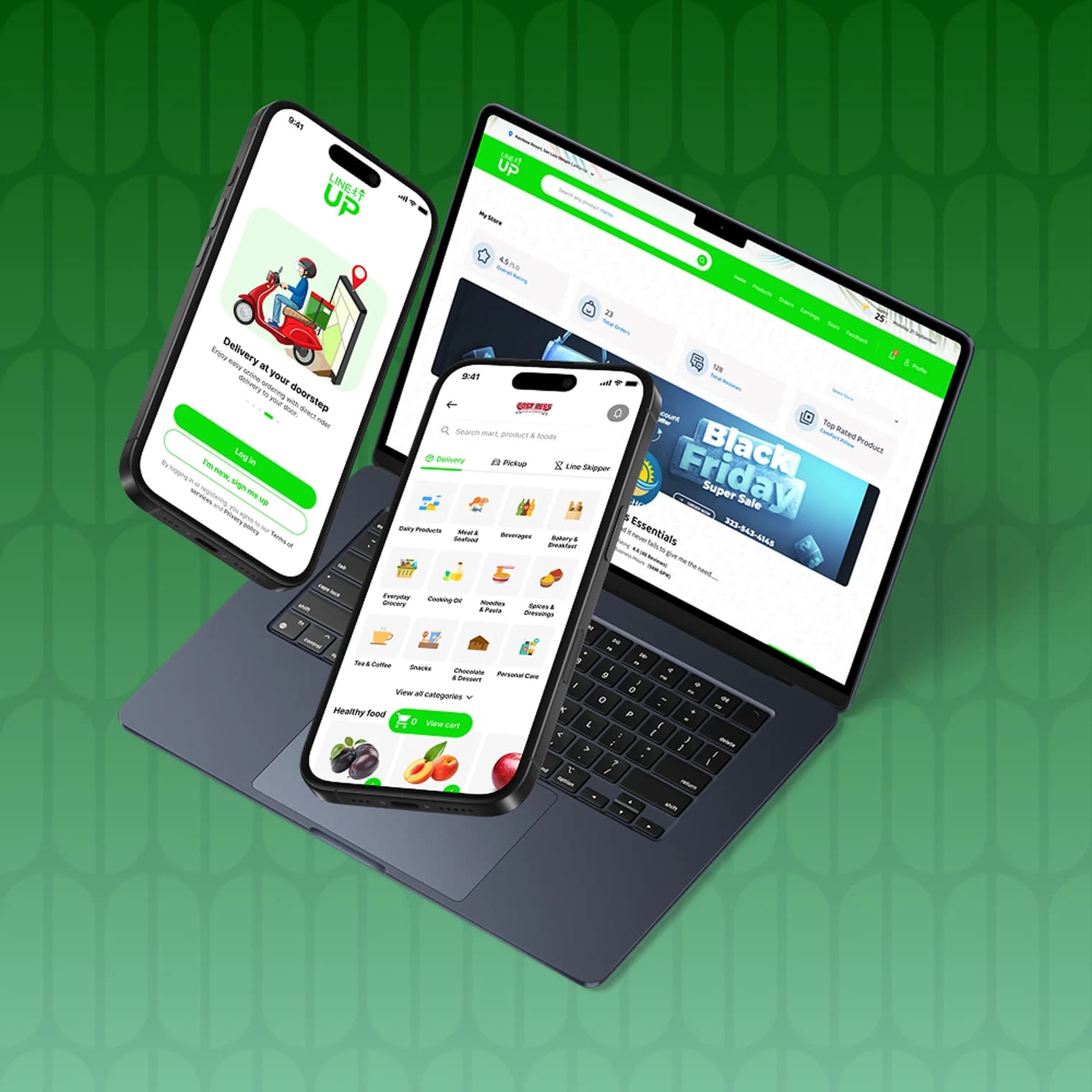 Line it Up web app dashboard preview