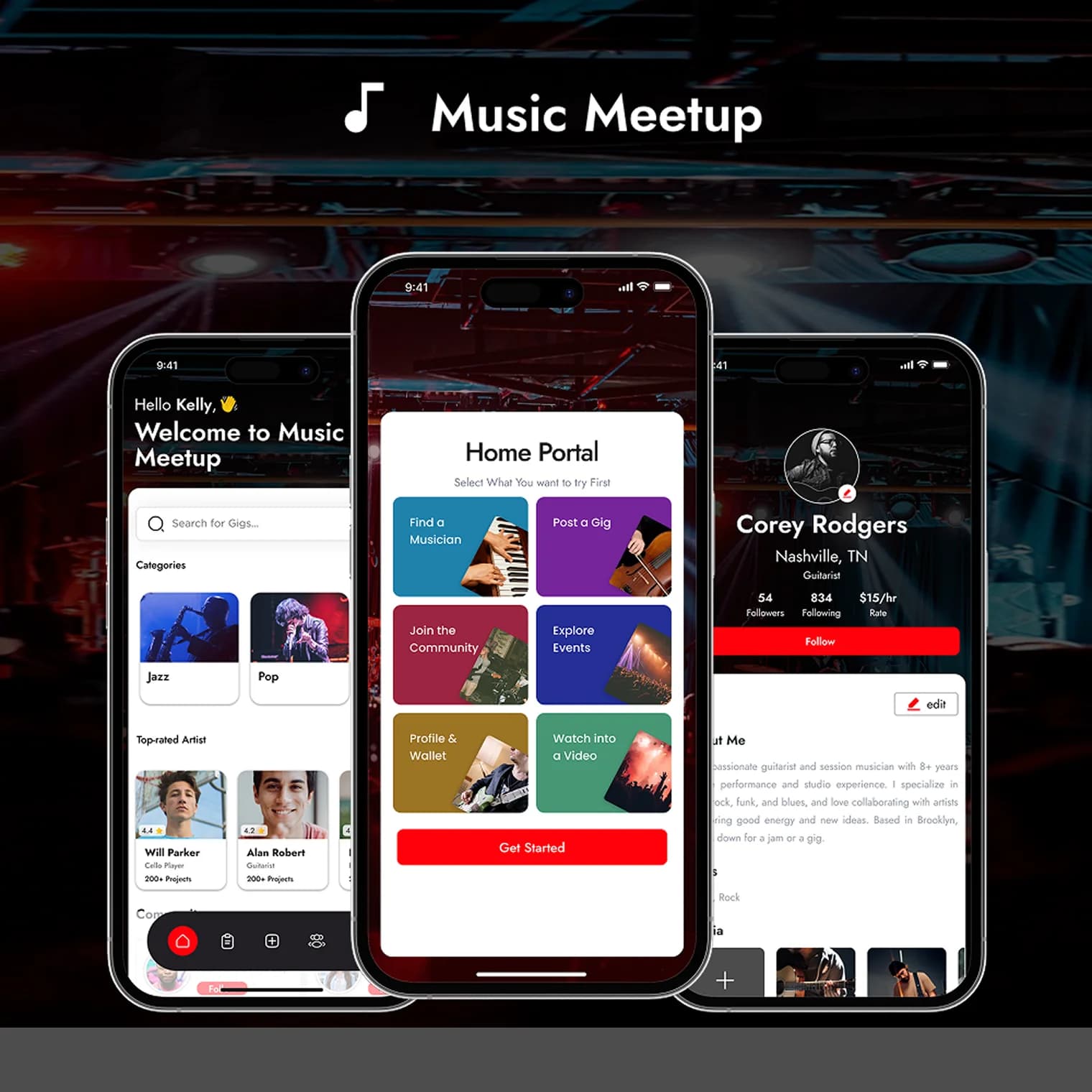 Music Meetup product preview