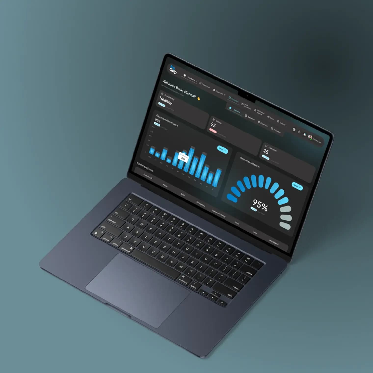 Rig Quip web app preview