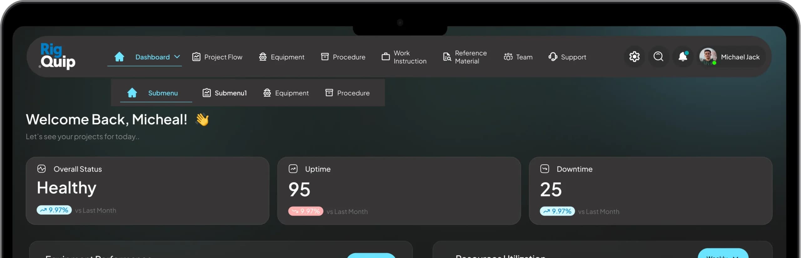 Product dashboard preview