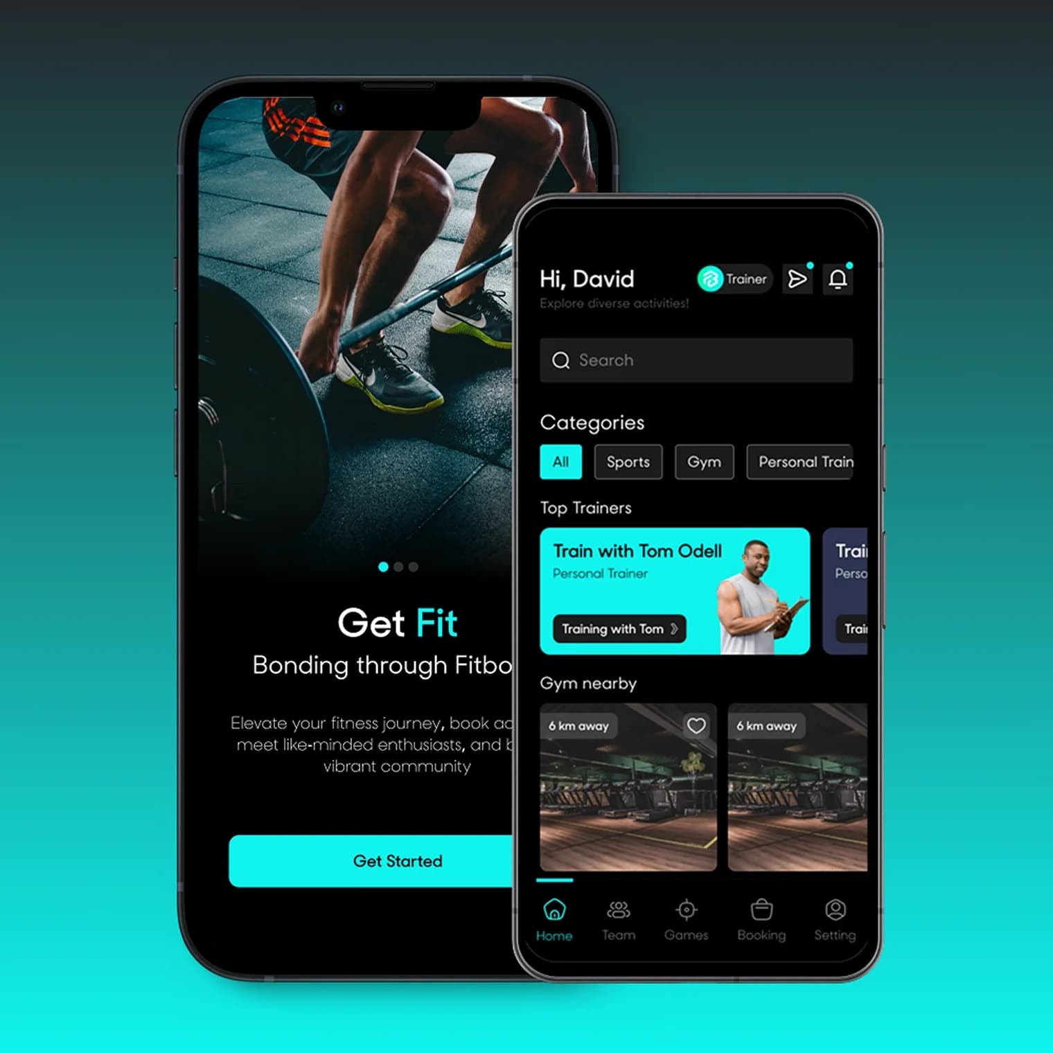 Fitbond onboarding and trainer discovery mobile interfaces Fitbond onboarding and trainer discovery mobile interfaces