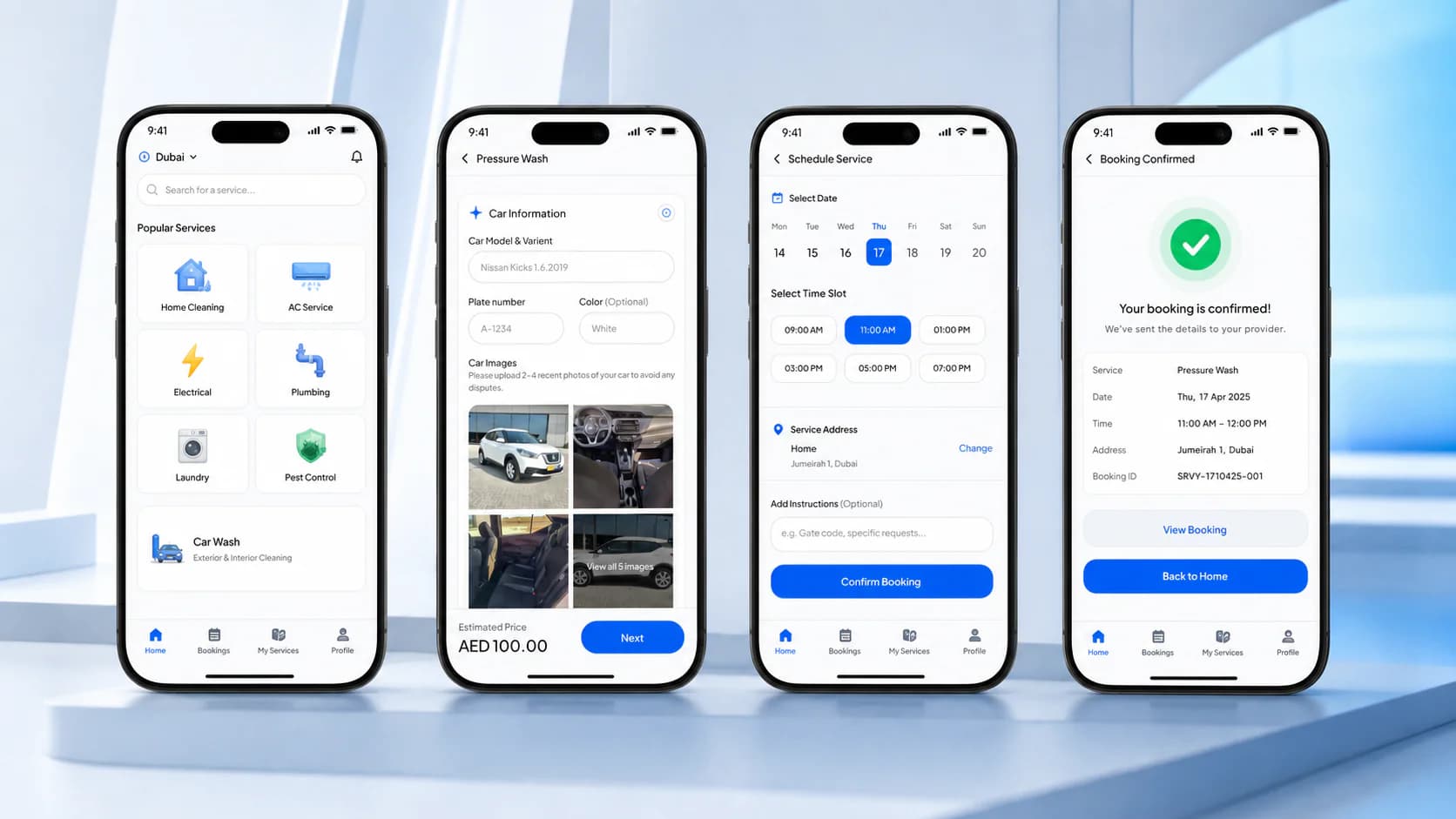 Servy service discovery, job details, scheduling, and booking confirmation product overview Servy service discovery, job details, scheduling, and booking confirmation product overview
