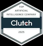 Clutch Top AI Company 2025 badge