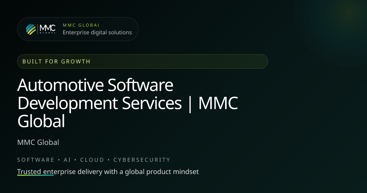 Automotive Software Development Services | MMC Global