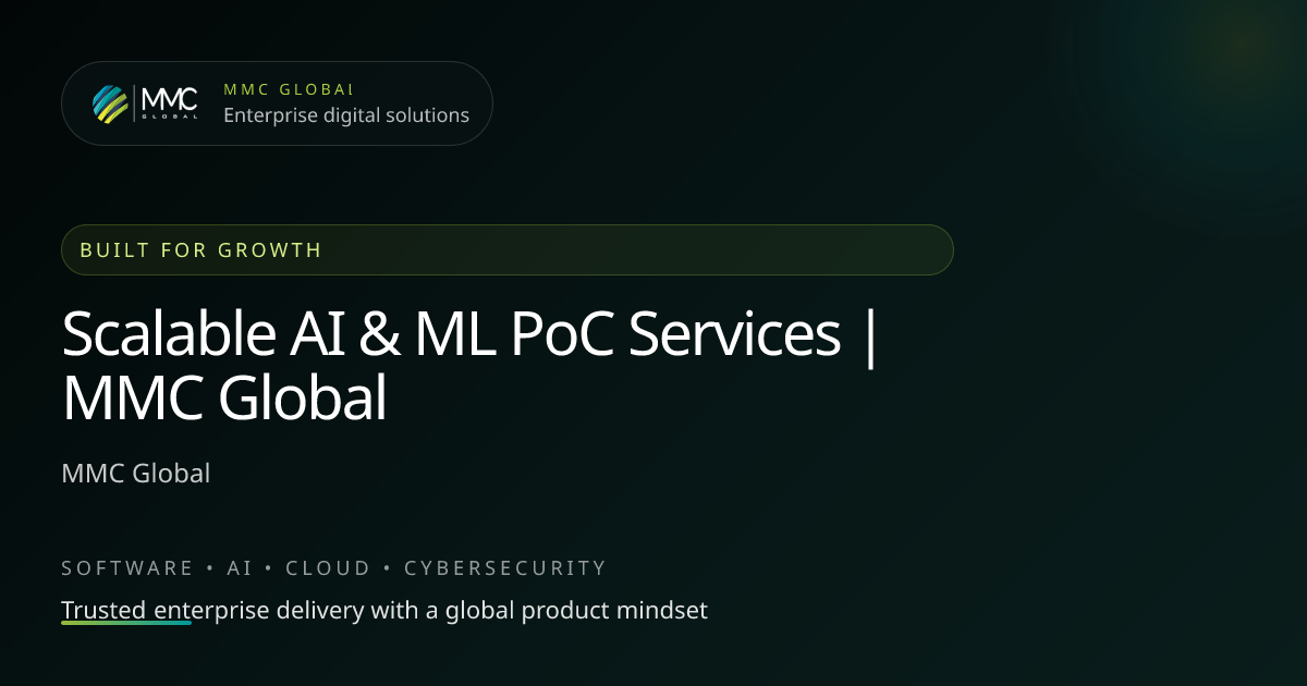 Scalable AI & ML PoC Services | MMC Global