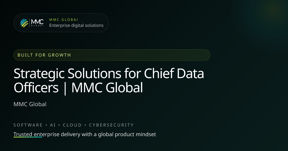 Strategic Solutions for Chief Data Officers | MMC Global