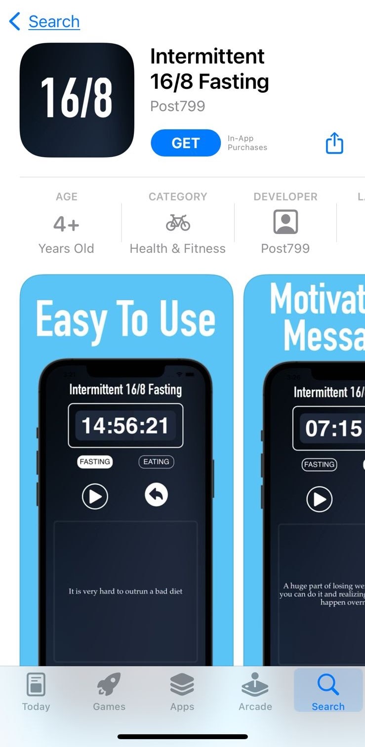 1618 Intermittent Fasting apps