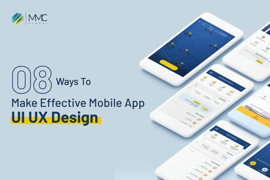 mobile app UI UX design