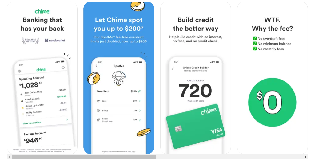 Chime Fintech app