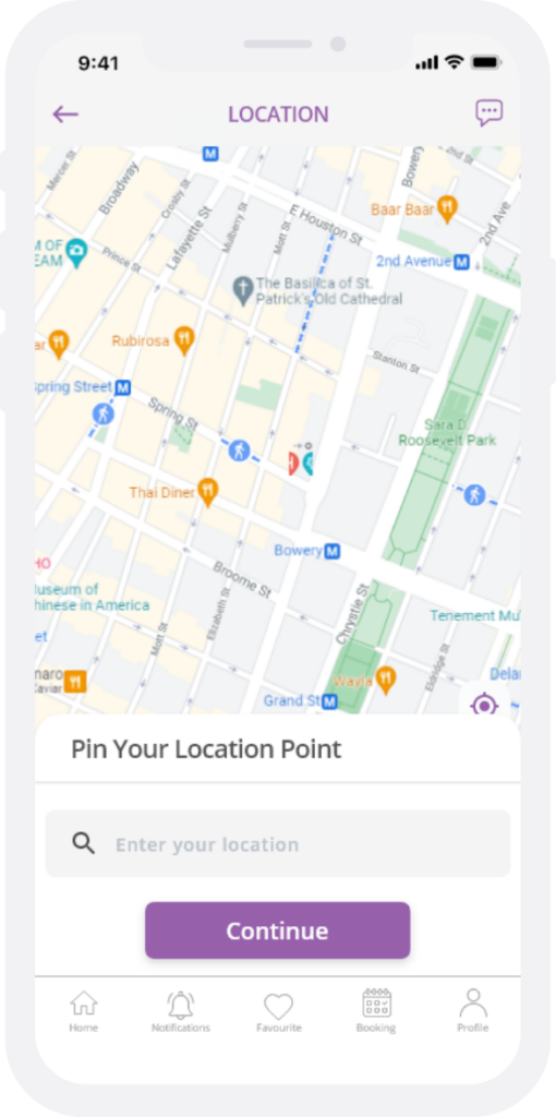 Beauty mobile app - location feature 