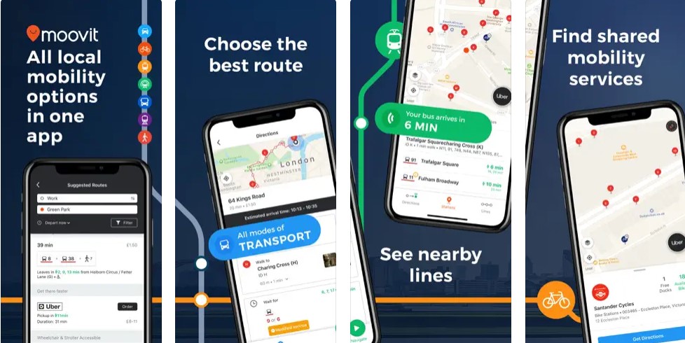 Moovit transport mobile app