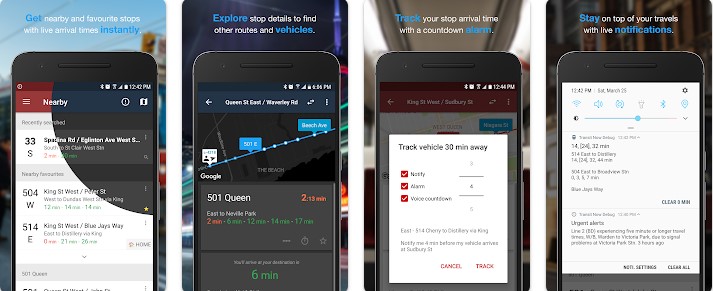 Transit Now mobile app for transportation
